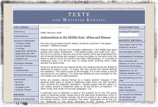 Matthias K&uuml;ntzel website